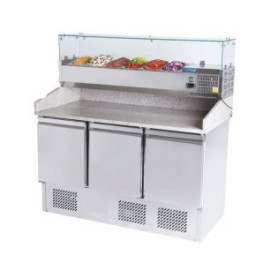 UNIFROST MESA DE PIZZA 3 PUERTAS ENCIMERA GRANITO Ref: PT136PZ